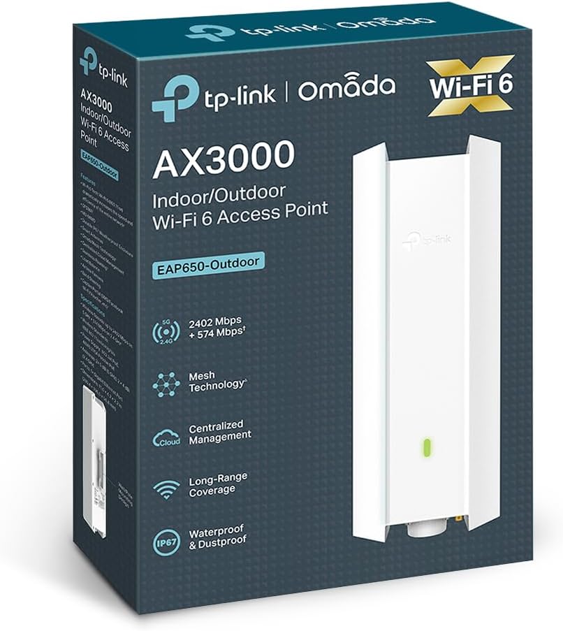 TP-Link Omada EAP650-Outdoor AX3000 WiFi 6 Access Point IP67 – As New Condition TP-LINK