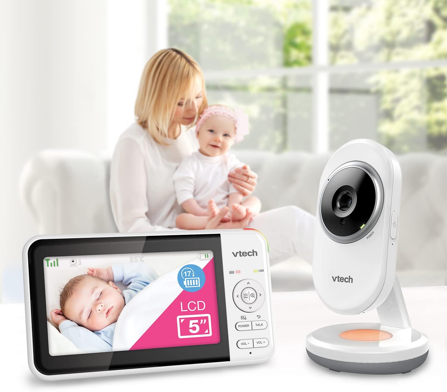 VTech BM5250N 5" Full Colour Video Baby Monitor with Night Light – As New VTECH