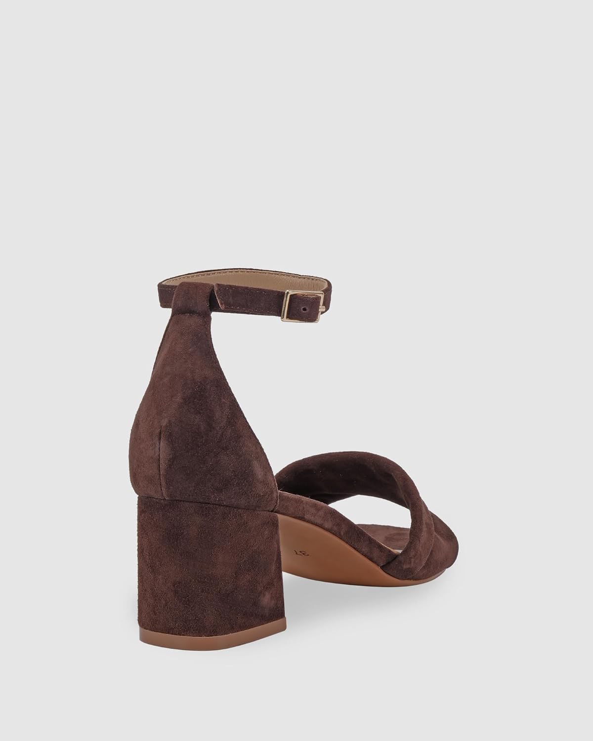 Nude Footwear Women's Britt Slingback Block Heel, Chocolate - EU 41 Nude Footwear