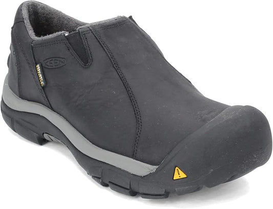 KEEN Men's Brixen Waterproof Slip on Mules, Black/Gargoyle, 11.5 Keen