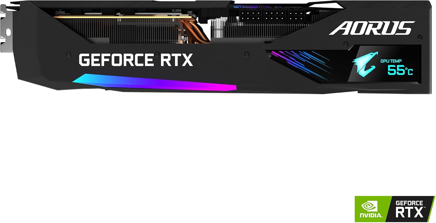 Gigabyte AORUS GeForce RTX 3070 Ti MASTER 8GB GDDR6X Graphics Card RGB LCD – As New GIGABYTE