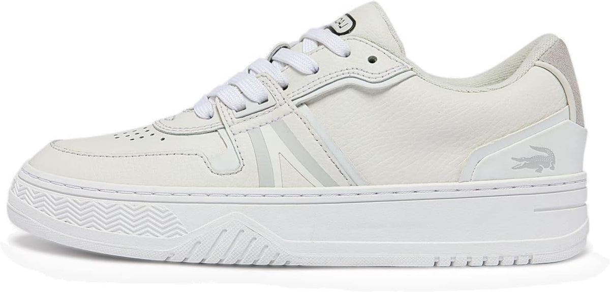 Lacoste Women's L001 Sneaker, White/Off White - side view