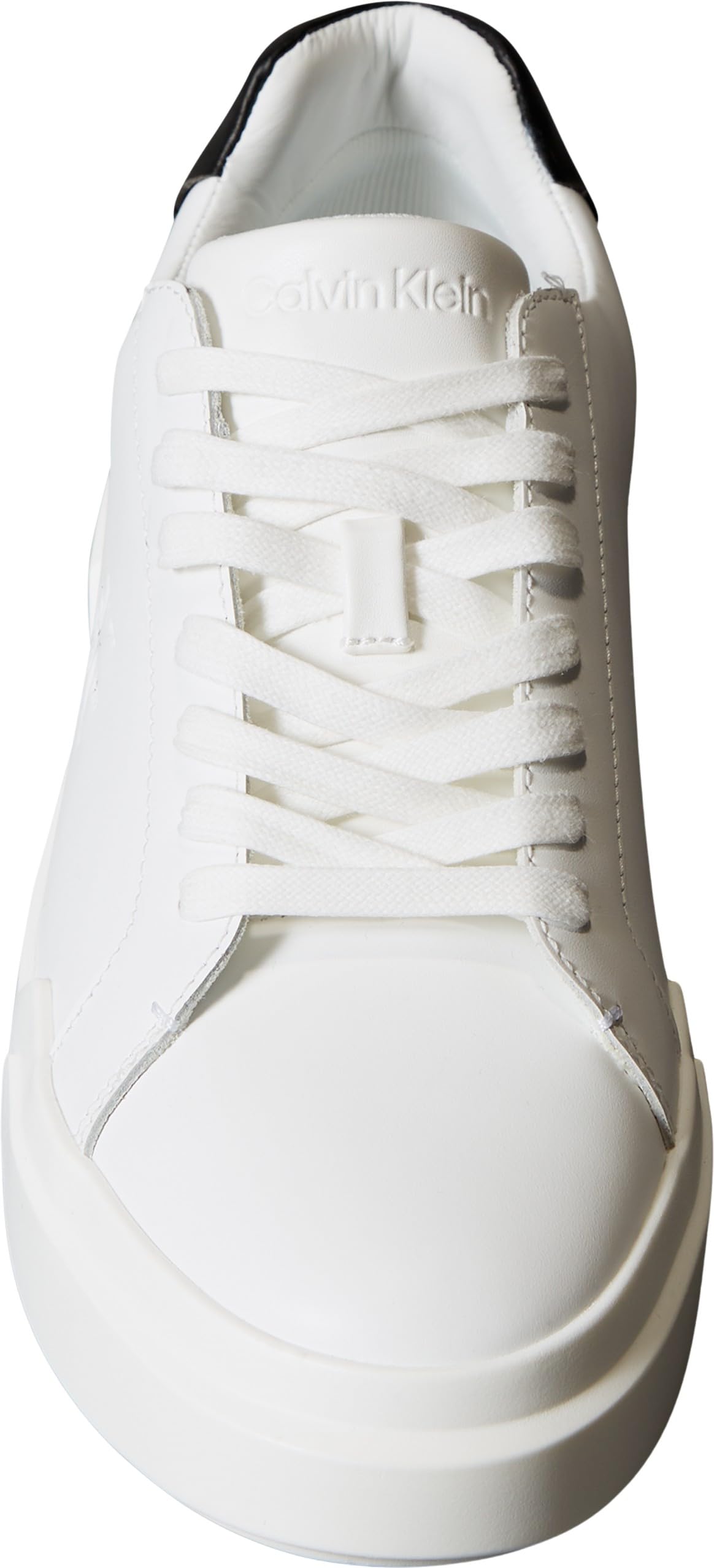 Calvin Klein Men's Chunky Cupsole Sneaker, White/Black, 44 Calvin Klein