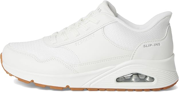 Skechers Women's Hands Free Slip-Ins: Uno - Banksia Sneaker, White, US 7/EU 37 Skechers