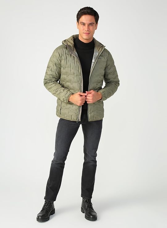 Columbia Men's Delta Ridge Down Hooded Jacket, Green, M Columbia