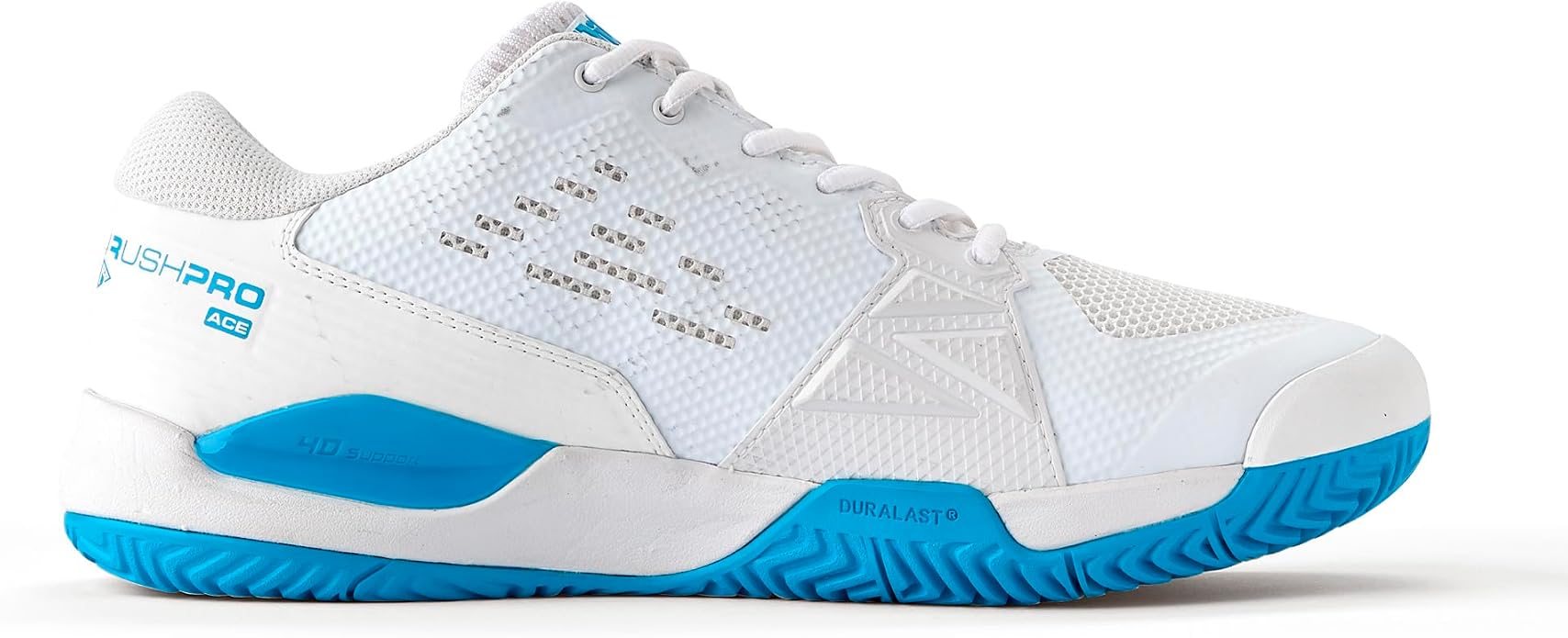 WILSON Men's Rush Pro Ace Tennis Shoe, White White Atomic Blue, 7 US / EU 40 WILSON