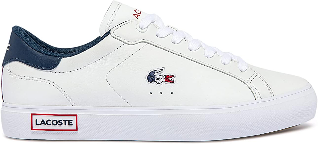Lacoste Women's Powercourt TRI22 1 SFA Sneaker, White/Navy/Red, 5 US Lacoste