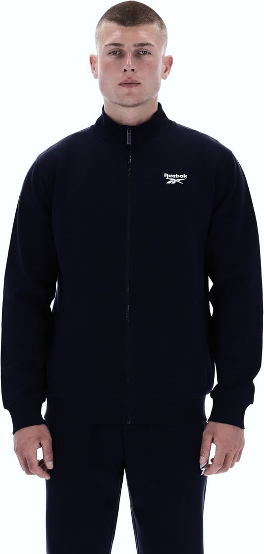 Reebok Men's Owen Small Logo Track Top, Black, Large Reebok