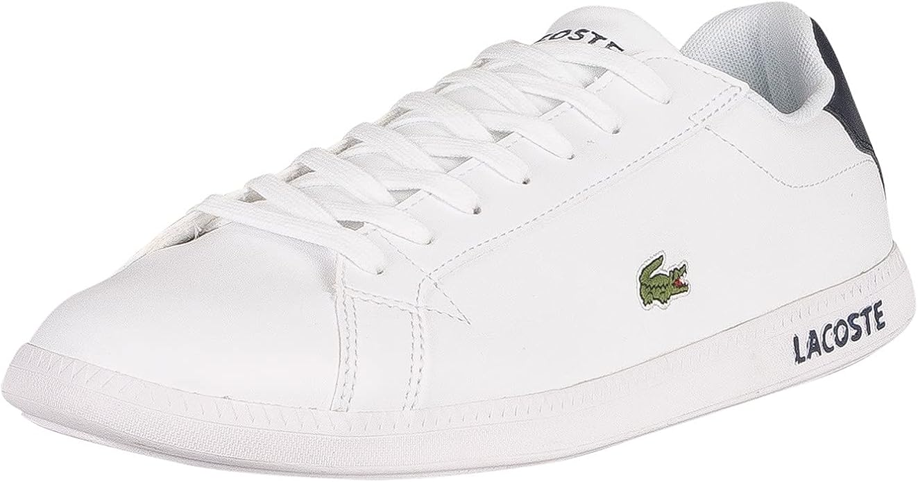 Lacoste Men's Graduate BL21 1 SMA Sneaker, White/Navy, 7 US / EU 39.5 Lacoste