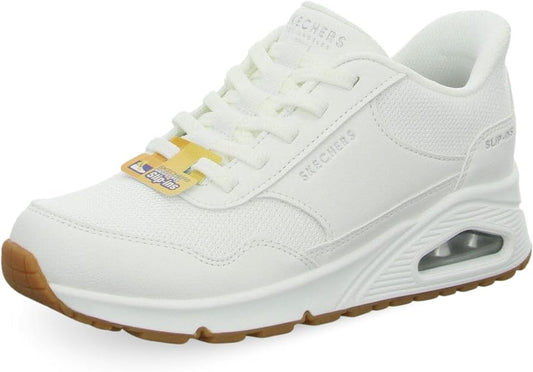 Skechers Women's Hands Free Slip-Ins: Uno - Banksia Sneaker, White, US 7/EU 37 Skechers