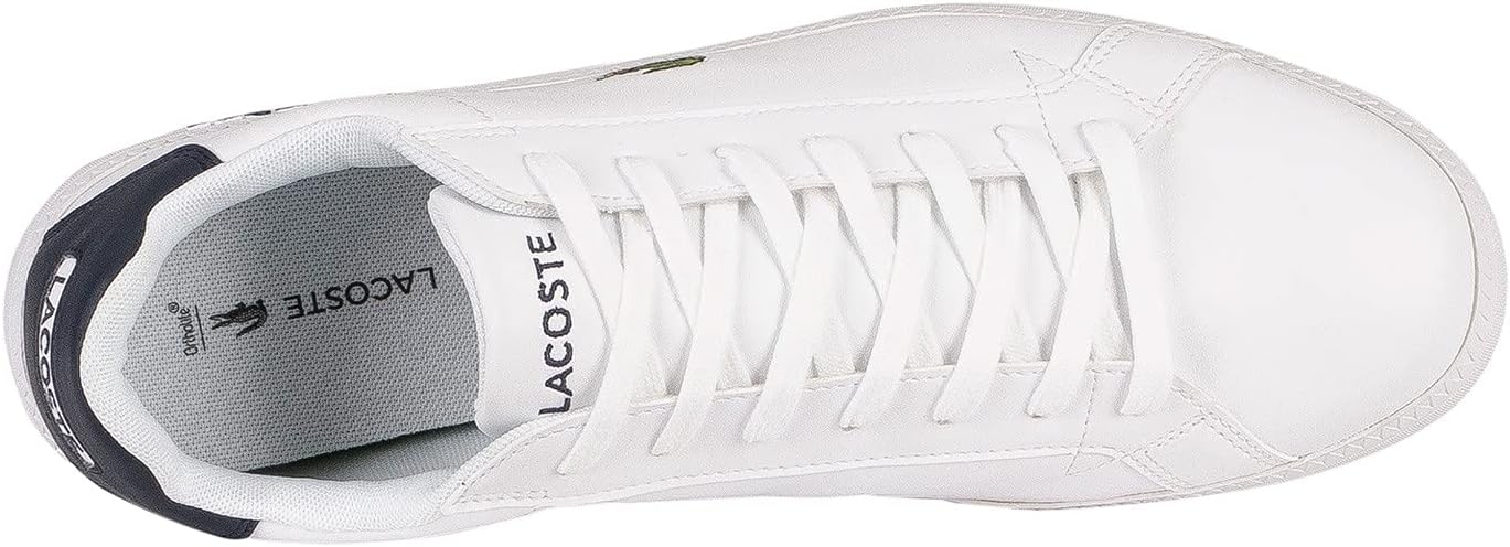 Lacoste Men's Graduate BL21 1 SMA Sneaker, White/Navy, 7 US / EU 39.5 Lacoste