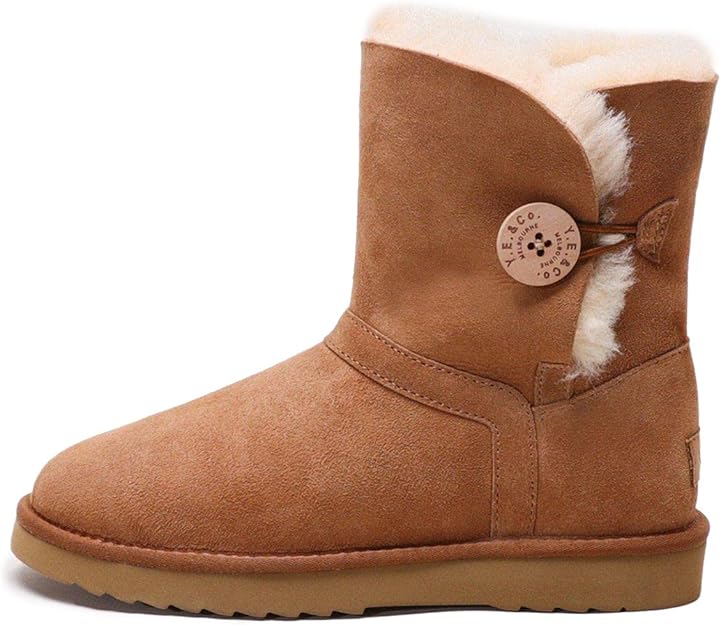 Yellow Earth Women's Hope Classic Button Ugg Boot, Chestnut, US 9 YE & CO