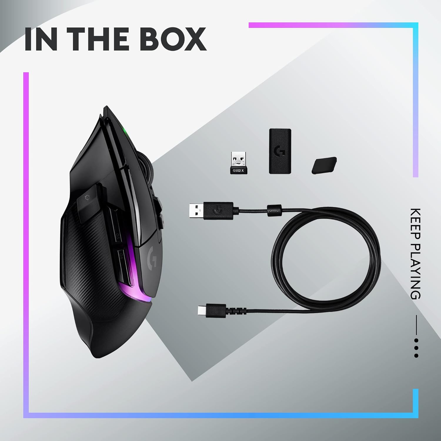 Logitech G502 X Plus Wireless RGB Gaming Mouse Black – As New