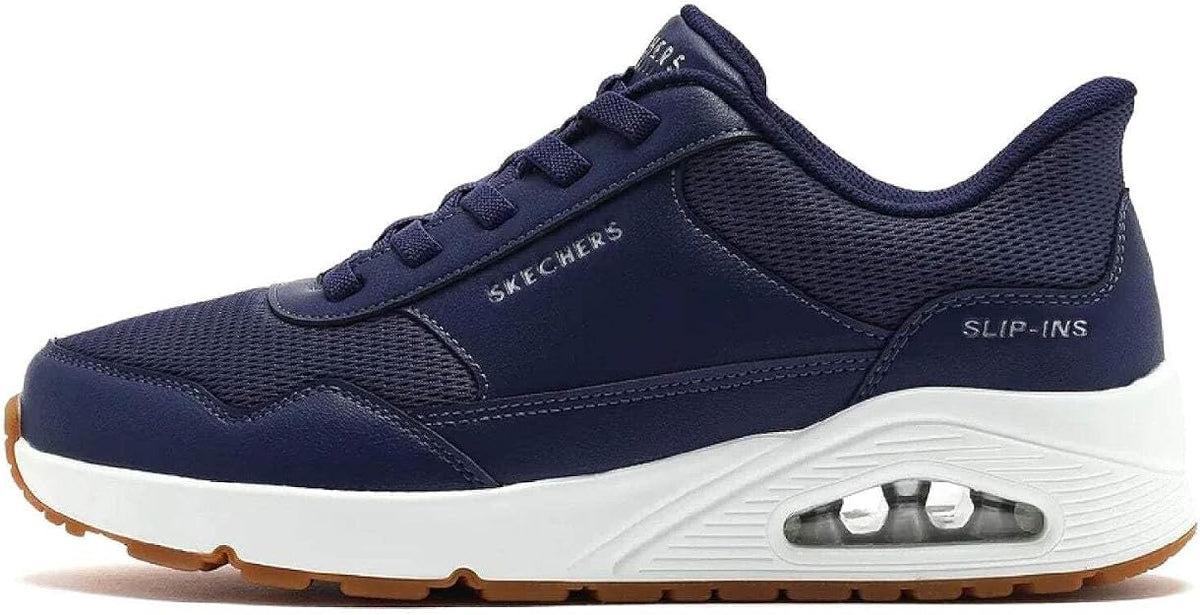 Skechers Men's Hands Free Slip-Ins: Uno - Banksia Sneaker, Navy, US 13 / EU 47.5 Skechers