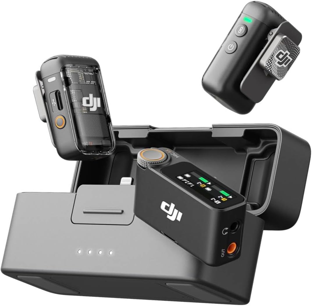 DJI Mic 2 Wireless Microphone System (2 TX + 1 RX + Charging Case) – As New DJI