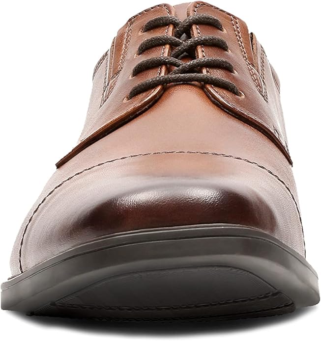 Clarks Men's Tilden Cap Oxford, Dark Tan Leather, 11 US / 44.5 EU Clarks Men's