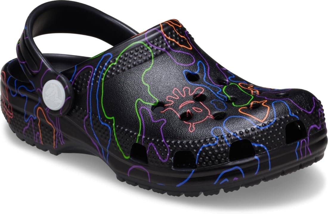 Crocs Kids Classic Print Clog, Hi Vis Camo - C6 / EU 23 CROCS