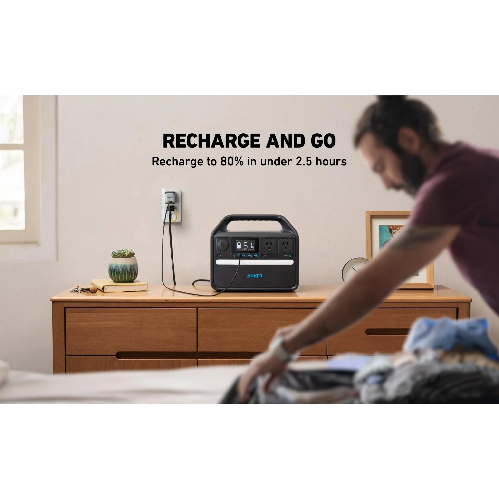 Anker 535 PowerHouse 512Wh Portable Power Station 500W LiFePO4 - As New Anker