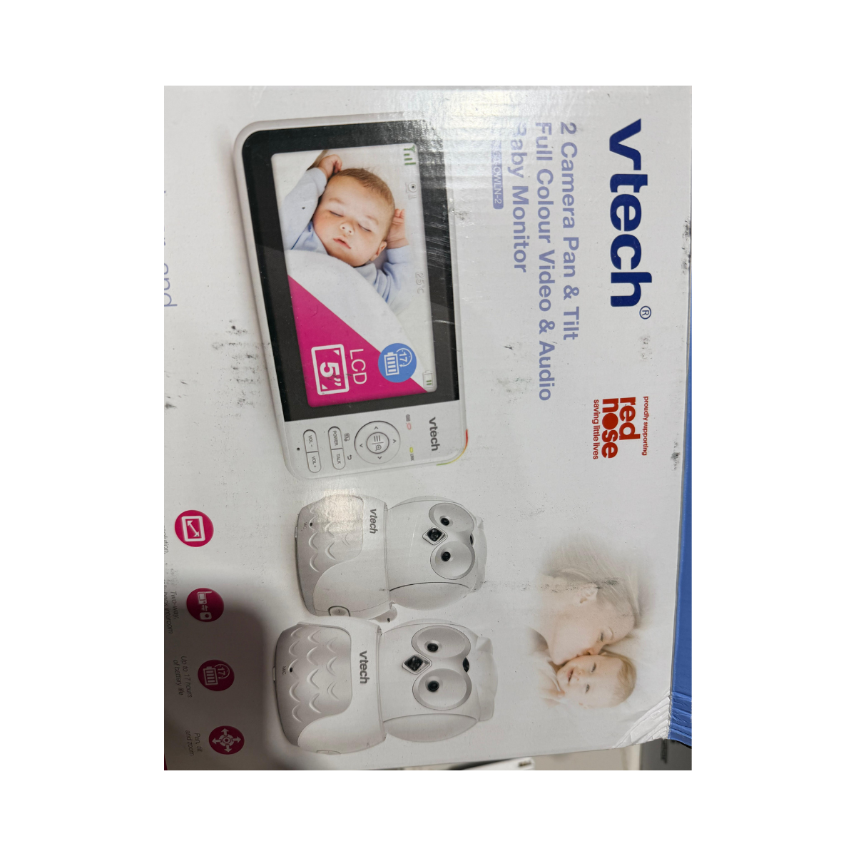 VTech BM5550-OWLN 5" 2-Camera Full Colour Pan & Tilt - As New Condition VTECH