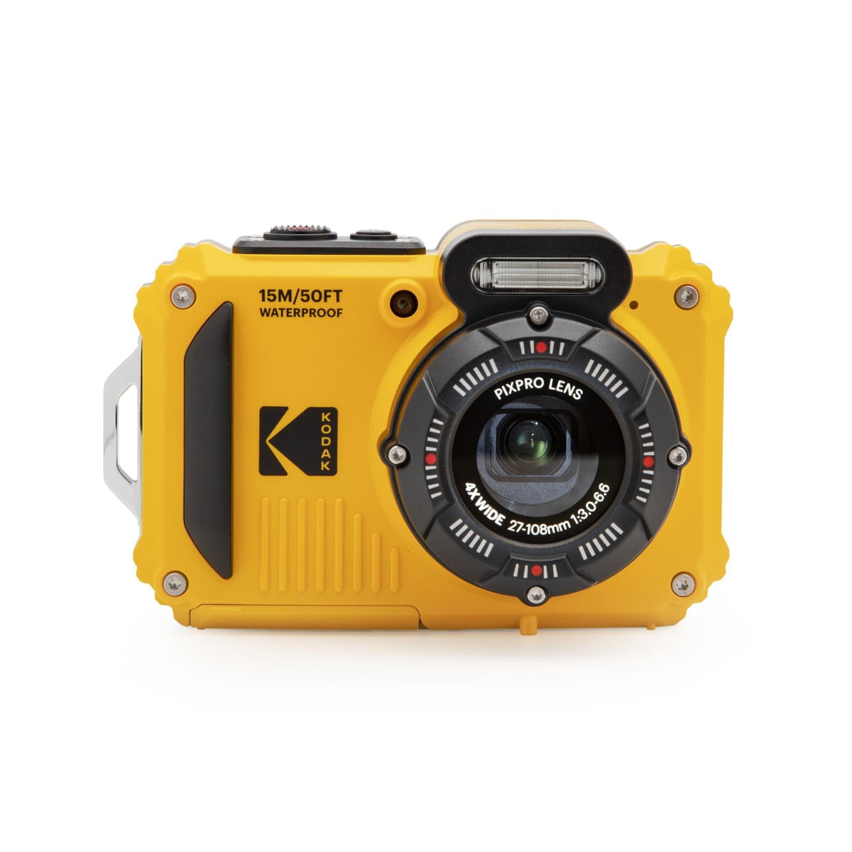 Kodak PIXPRO WPZ2 Waterproof Digital Camera, Yellow - front view