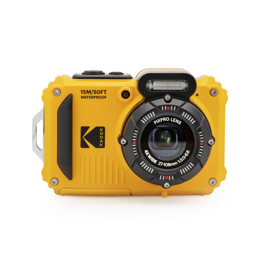 Kodak PIXPRO WPZ2 Waterproof Digital Camera, Yellow - front view