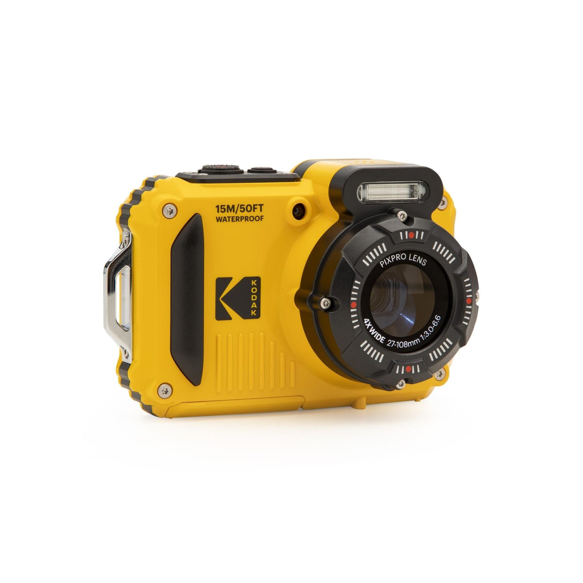 Kodak PIXPRO WPZ2 Waterproof Digital Camera, Yellow - angled view