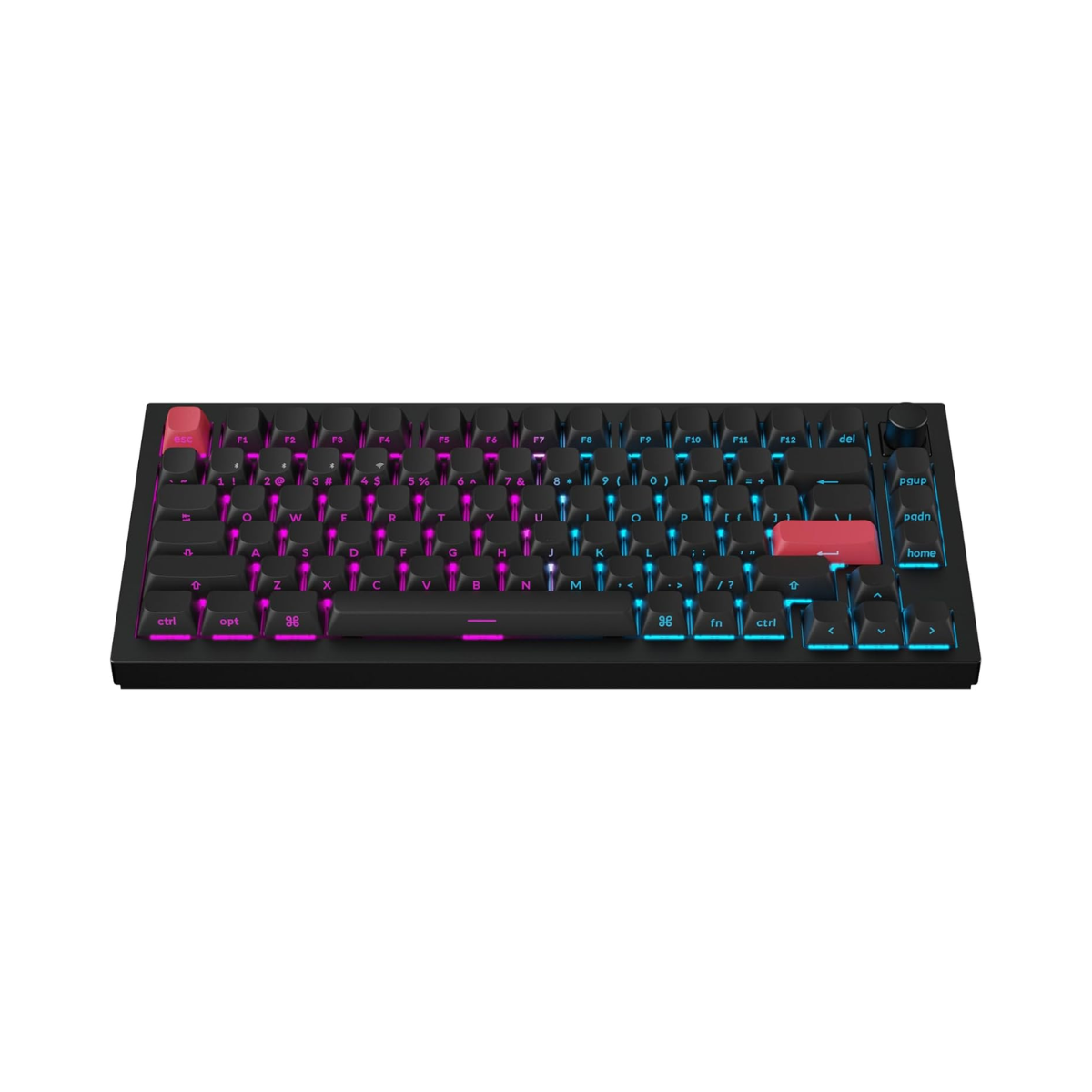 Keychron Q1 Max RGB QMK/VIA Wireless Mechanical Keyboard Knob Gateron Jupiter Brown – As New Condition Keychron