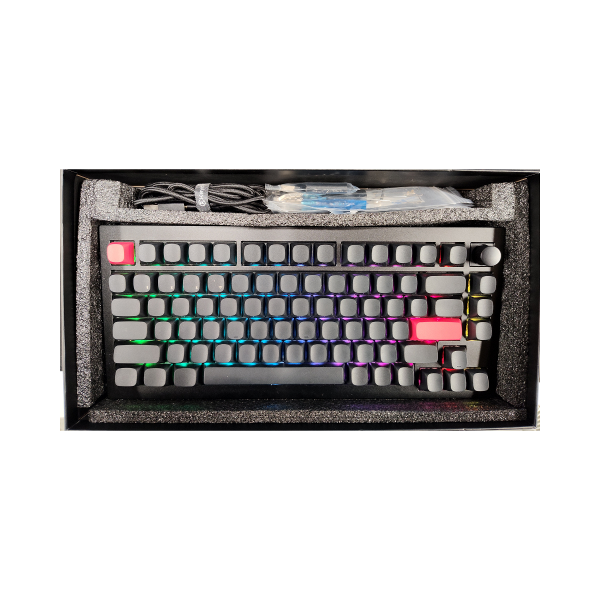 Keychron Q1 Max RGB QMK/VIA Wireless Mechanical Keyboard Knob Gateron Jupiter Brown – As New Condition Keychron