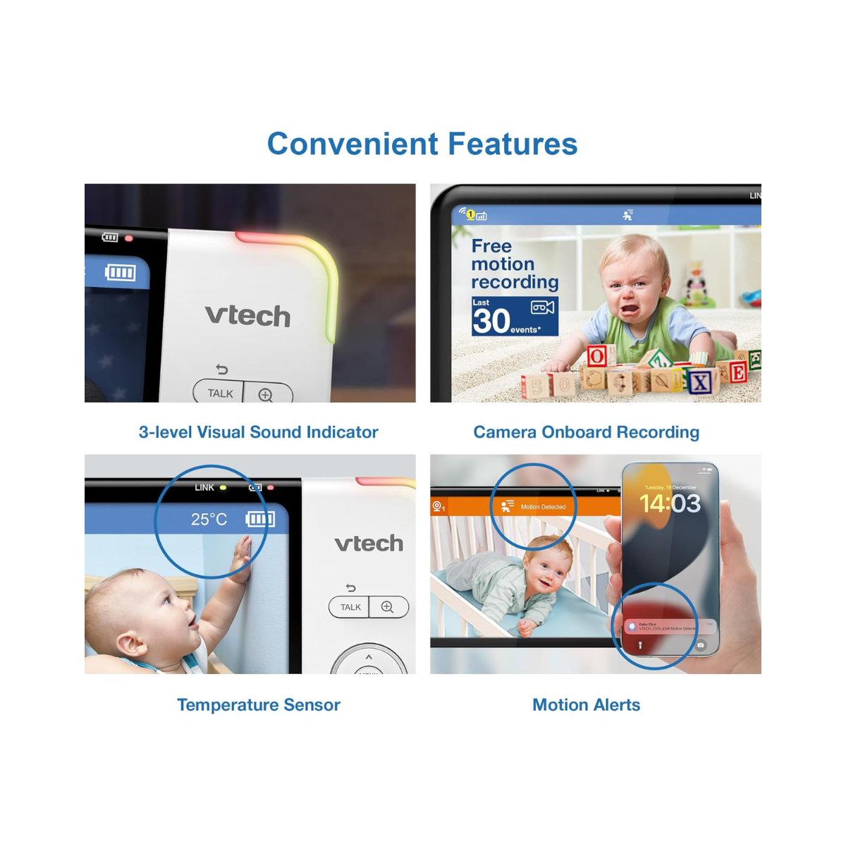 VTech RM7754HDV2 7inch Smart HD Video Baby Monitor - As New Condition VTECH