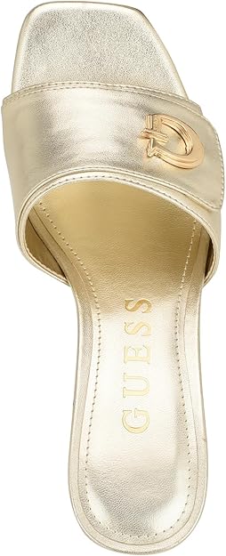 GUESS Women's Gallai Heeled Sandal, Gold 710, 5.5 US, EU 36 GUESS
