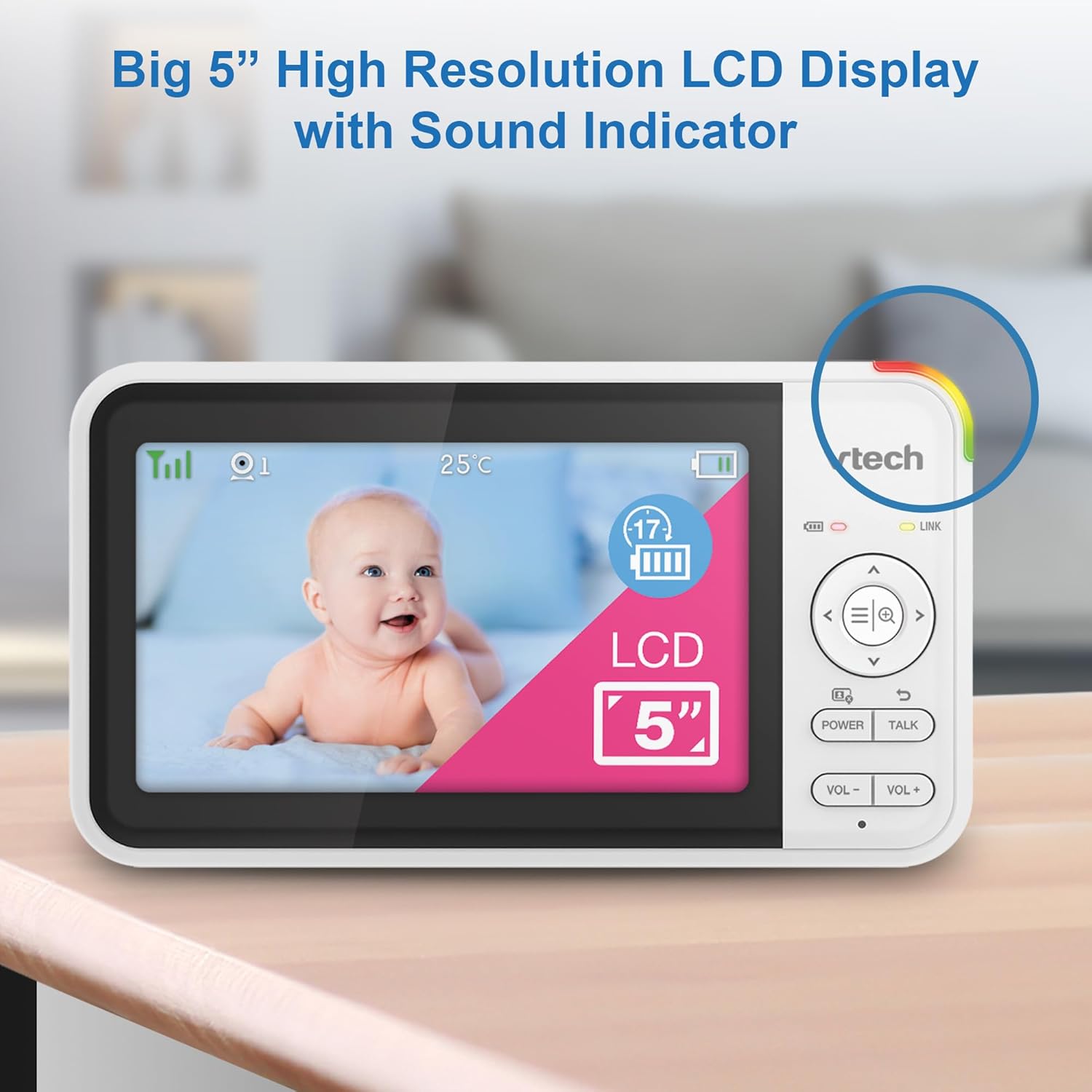 VTech BM5550-OWLN 5" Dual Camera Pan & Tilt Video Baby Monitor – Fair Condition VTECH