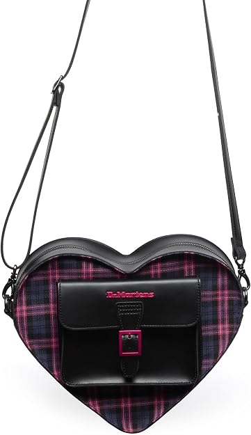 Dr. Martens Heart Backpack, Black/Pink Multi Kiev & Tarten Woven Dr Martens