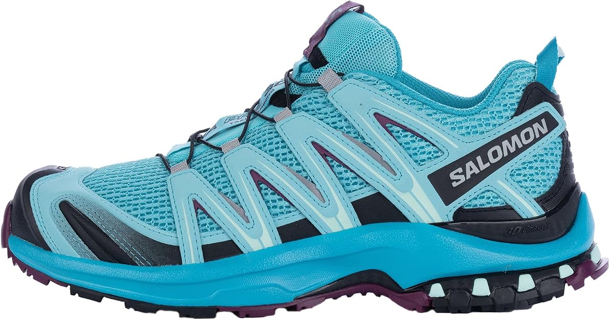 Salomon Women's XA PRO 3D Trail Running and Hiking Shoe, Blue Curacao/Bluebird/Dark Purple, 6 US Salomon