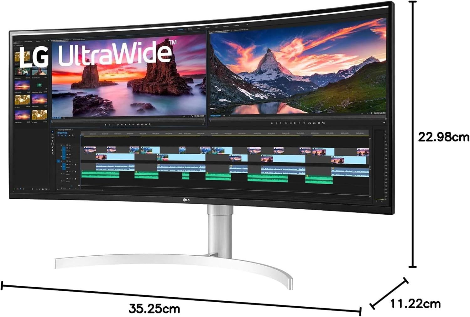 LG 38WN95C-W 38" Curved Ultrawide Monitor WQHD+ Nano IPS Thunderbolt 3 – Excellent Condition LG