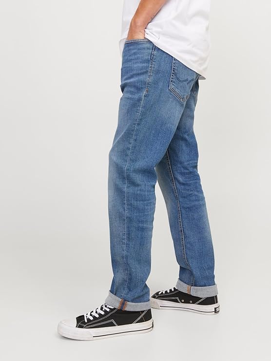 JACK & JONES Men's Slim Fit Jeans, Blue Denim, 34W x 32L JACK AND JONES