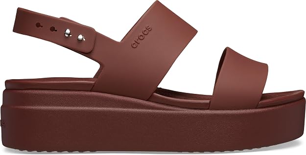 Crocs Women's Brooklyn Low Wedge Sandal, Dark Clay - EU 32 CROCS