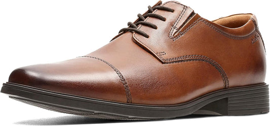 Clarks Men's Tilden Cap Oxford, Dark Tan Leather, 11 US / 44.5 EU Clarks Men's