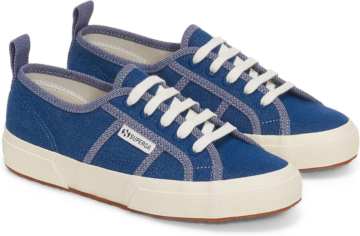 Superga Unisex 2750 Reverse Denim Sneaker, Blue-Violet-Off White - EU 38 Superga