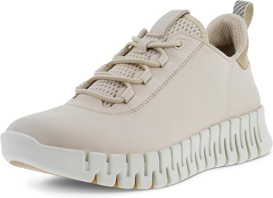 ECCO Women's Gruuv Elastic Lace Leather Sneaker, Rose Dust/Powder, EU 41/US 10-10.5 ECCO