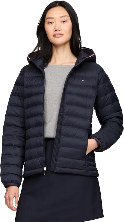 Tommy Hilfiger Women's LW Global JKT Outerwear, Desert Sky, XS Tommy Hilfiger