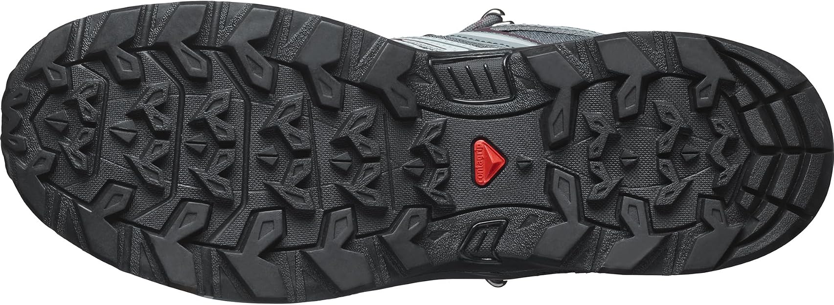 Salomon Women's X Ultra Pioneer Mid GTX Hiking Shoe, Ebony/Stormy Weather/Wine Tasting, 9.5 US / EU 42 Salomon