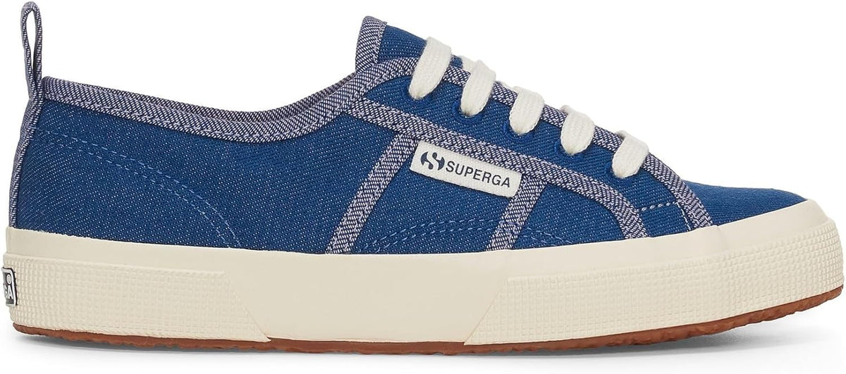 Superga Unisex 2750 Reverse Denim Sneaker, Blue-Violet-Off White - EU 38 Superga
