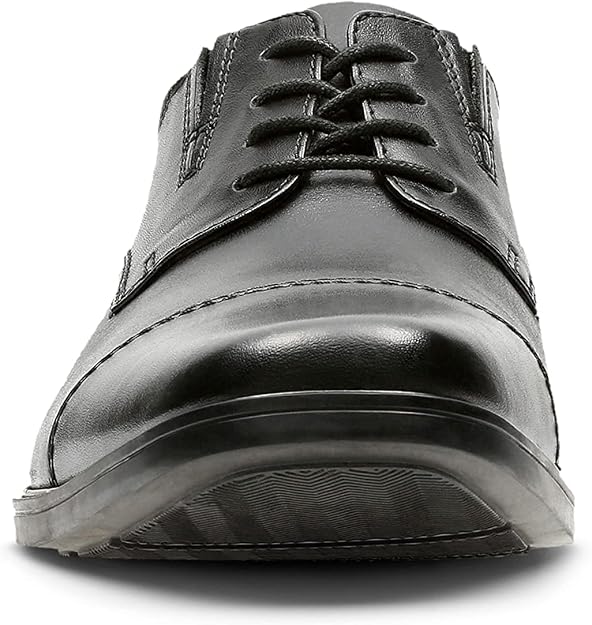 Clarks Men's Tilden Cap Oxford, Black Leather, 8.5 US / EU 41.5 Clarks Men's