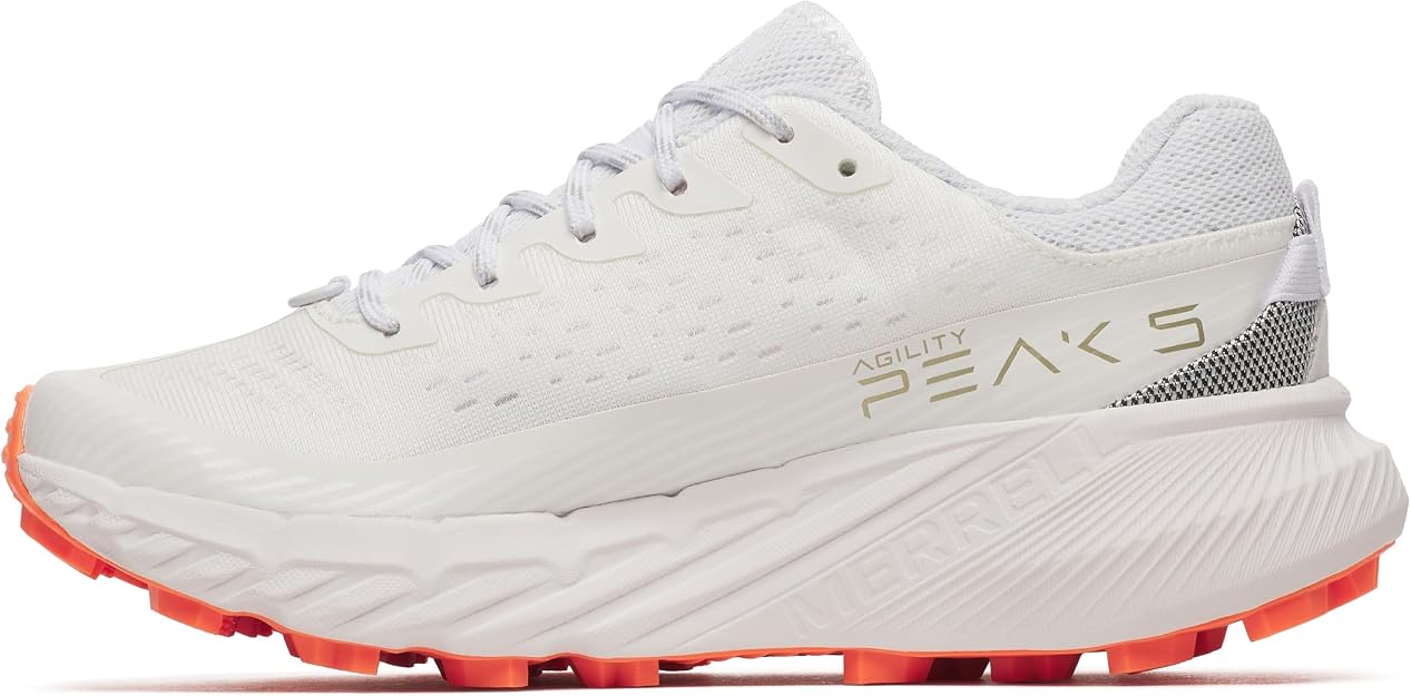Merrell Women's Agility Peak 5 Sneaker, White/Flare, US 8, EU 38.5 Merrell