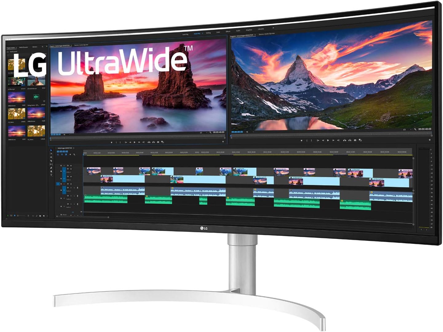 LG 38WN95C-W 38" Curved Ultrawide Monitor WQHD+ Nano IPS Thunderbolt 3 – Excellent Condition LG