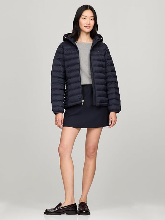 Tommy Hilfiger Women's LW Global JKT Outerwear, Desert Sky, XS Tommy Hilfiger