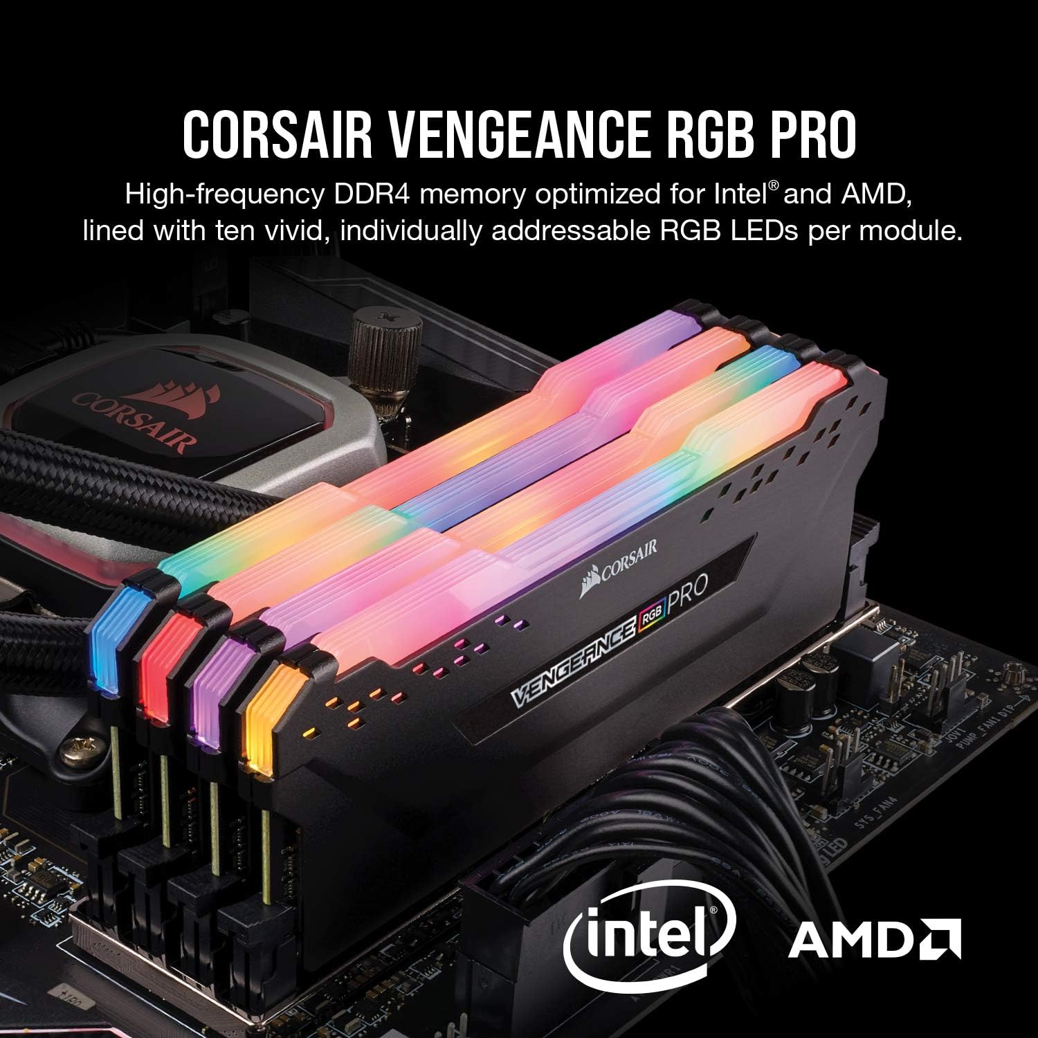 Corsair Vengeance RGB PRO 16GB (2x8GB) DDR4 3200MHz C16 RGB RAM Black CMW16GX4M2C3200C16 – Excellent Used CORSAIR