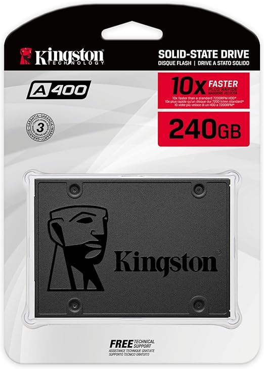 Kingston SA400 SSD 240GB 2.5-inch SATA3 TLC NAND Internal Solid State Drives Kingston