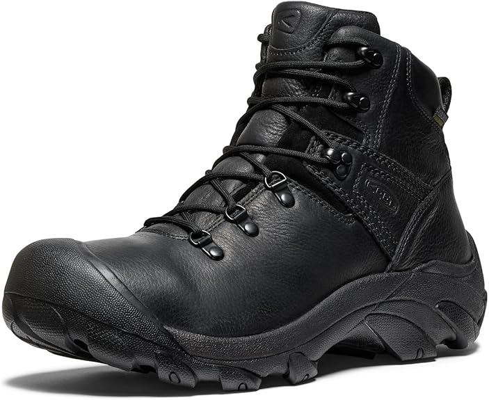 KEEN Men's Pyrenees Mid Waterproof Hiking Boot, Black Legion Blue, 8 US Keen