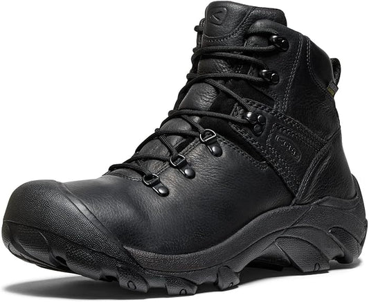 KEEN Men's Pyrenees Mid Waterproof Hiking Boot, Black Legion Blue, 8 US Keen